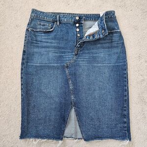 NWOT Old Navy | Button Fly High Rise Secret Slim Pockets Denim Skirt, Womens 16